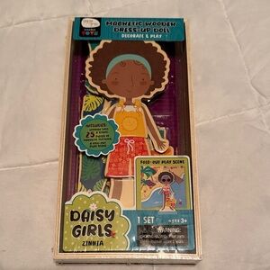 Daisy Girls Zinnia Magnetic Wooden Dress-Up Doll Giggle & Grow Decorate & Play